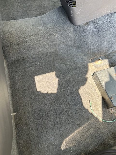 Clean Jeep carpet after interior detailing